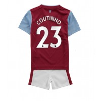 Aston Villa Philippe Coutinho #23 Fußballbekleidung Heimtrikot Kinder 2022-23 Kurzarm (+ kurze hosen)